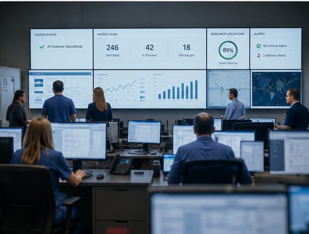 Operational command center using real-time dashboards